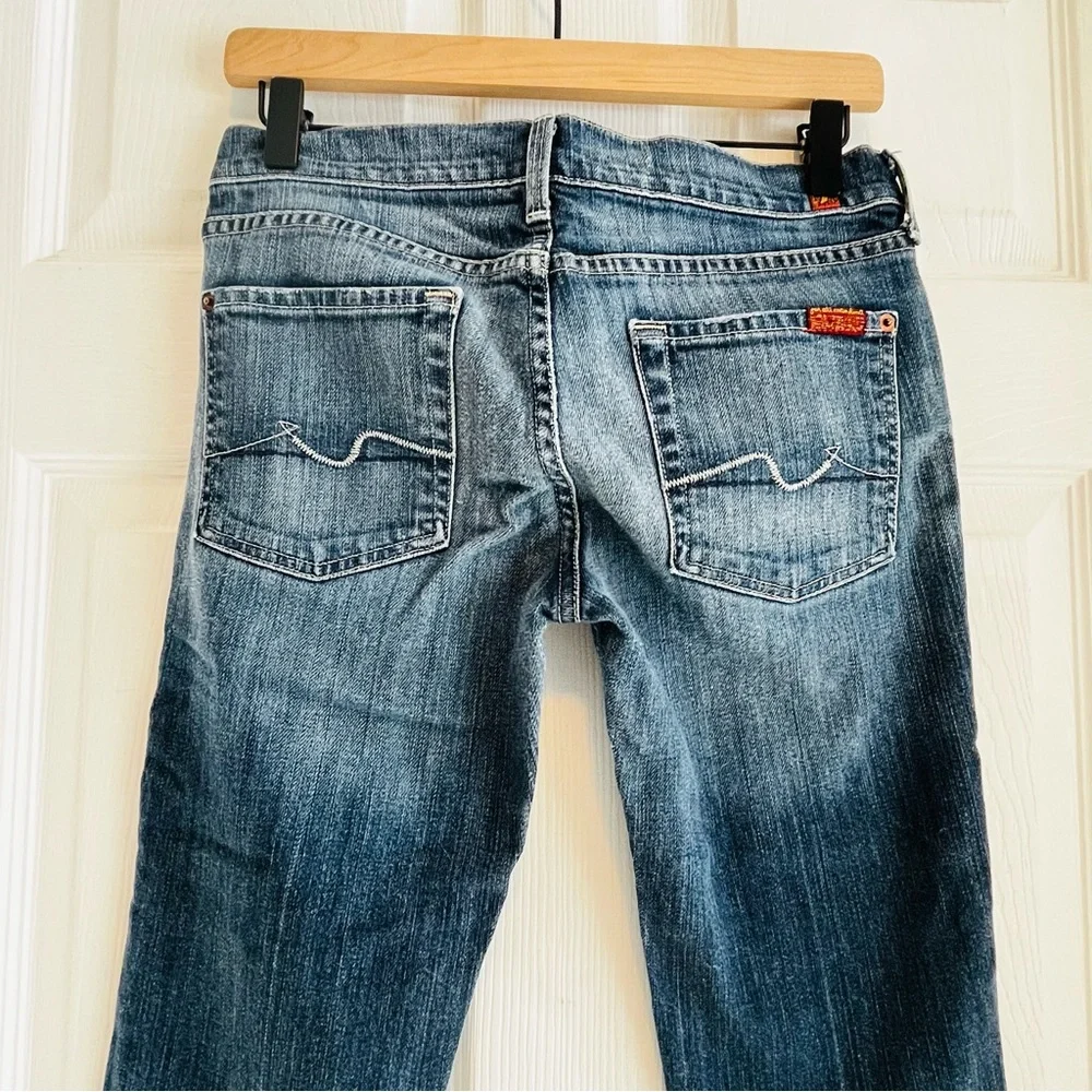 7 For All Mankind Dark Blue Women's Jeans Size 28 Straight Classic Capsule Denim - Picture 6 of 10
